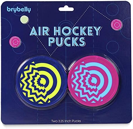 csg Deluxe Vivid Color Large Size Air Hockey Replacement Pucks - Set of Two 3.25 Inch Pucks!