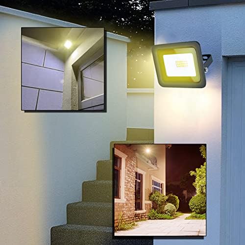 MIWAT 20W 2Pack LED Flood Light, White LED Work Light with Plug