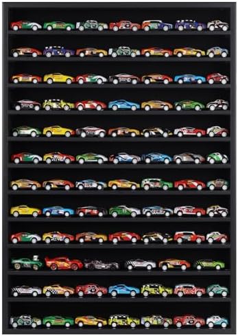 DisplayGifts Open Front Hot 1:64 Scale Toy Cars Wheels Matchbox Display Case Die-cast Model Cars Storage Cabinet - NO Door Cover in The Front