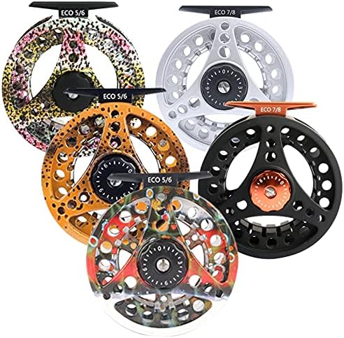M MAXIMUMCATCH Maxcatch ECO Large Arbor Fly Fishing Reel (3/4wt 5/6wt 7/8wt) and Pre-Loaded Fly Reel with Line Combo