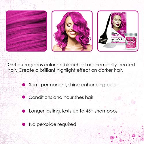 Punky Colour Box Kit Cotton Candy Semi Permanent Hair Color - Vegan, Cruelty-Free Conditioning Hair Dye, Lasts Up to 35 Washes