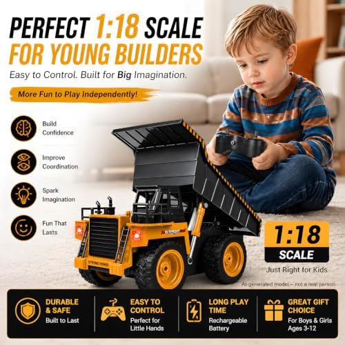 kolegend Remote Control Excavator Toy 1/14 Scale RC Excavator