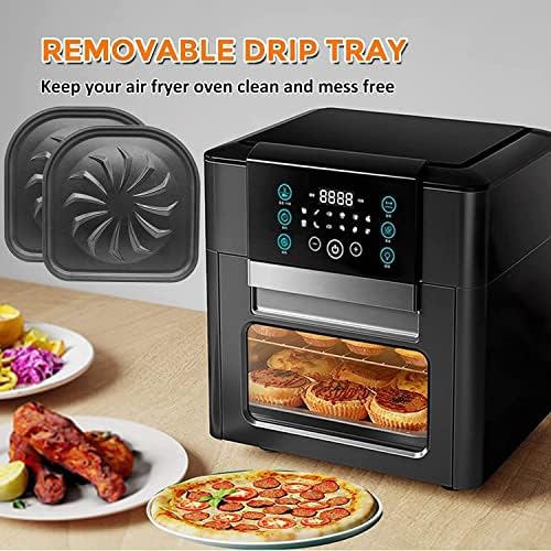GCQ 2 PCS Drip Tray for 6QT 10QT PowerXL Vortex Air Fryer Pro Oven, Air Fryer Replacement Parts Accessories for PowerXL Air Fryers, Non-Stick Drip Pan
