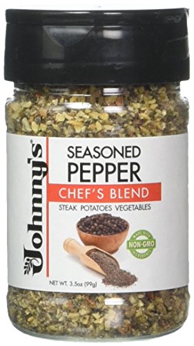 Johnny's - Seasoned Pepper - 5 oz | Pepper Seasoning Blend, Great For Meats, Poultry, Vegetables, Soups, Grilling, Roasting & Everyday Cooking