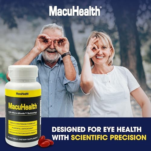 Macuhealth Triple Carotenoid Formula - Eye Vitamins for Adults | 90 softgels, 3 months supply, Advanced Eye Support & Health Eye Formula