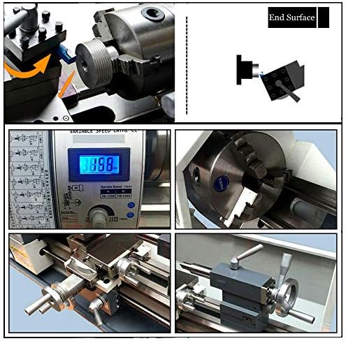 TECHTONGDA Metal Lathe Mini Precision Bench Lathe Inch Thread 600W Brushless Motor DIY Turning Machine DIY Mini Lathe