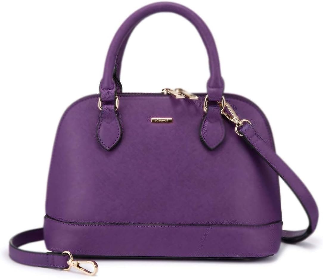 LOVEVOOK Purse for Women, Crossbody Dome Satchel Handbag with Double Zip