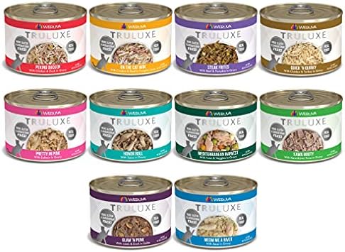 Weruva Truluxe Grain-Free Cat Food Variety Pack, 24 Cans, 6 oz