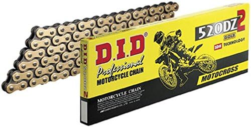 DID (520DZ-120) Gold 120 Link High Performance DZ2 Series Non-O-Ring Chain with Connecting Link