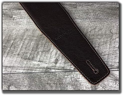 The Original Straight Up Full Grain Padded Leather Guitar Strap - For Electric, Acoustic and Bass Guitars