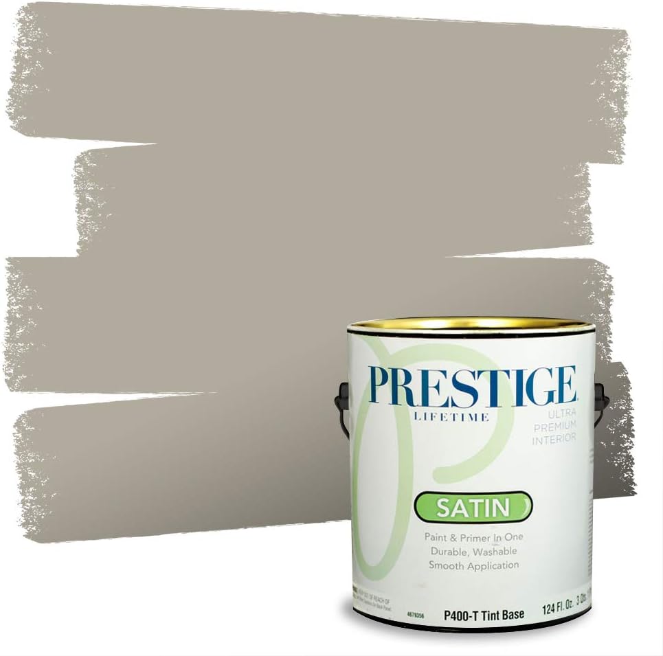PRESTIGE Paints Exterior Paint and Primer In One, 1-Gallon, Satin, Comparable Match of Sherwin Williams* Ripe Olive*