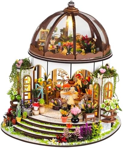 Kisoy Romantic and Cute Dollhouse Miniature DIY House Kit Creative Room Perfect DIY Gift for Friends,Lovers and Families (Sunny Holiday Time)