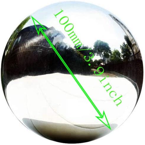 Stainless Steel Gazing Ball, 6 Pcs 50-150 mm Mirror Polished Hollow Ball Reflective Garden Sphere, Floating Pond Balls Seamless Gazing Globe for Home Garden Ornament Decorations (6 Pcs Mix)