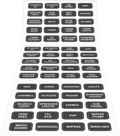 Blue Sea Systems 8214 Black 60 Label Set