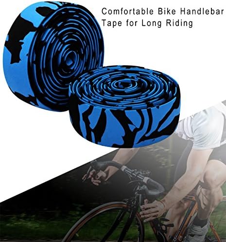 TOPCABIN Comfort Gel Road Bike EVA Handlebar Tape Bike Bar Tape Camouflage Series Tape with Reflective Bar Plugs