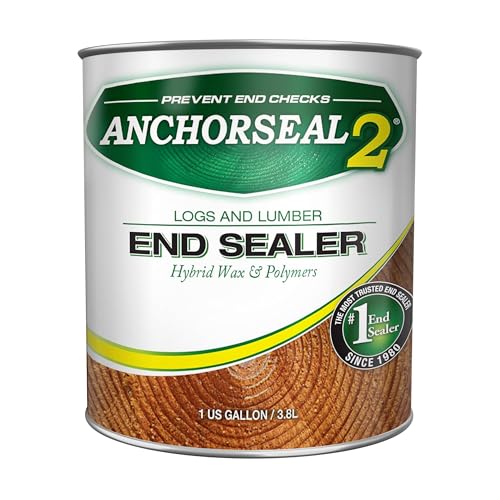 ANCHORSEAL 2 Log and Lumber End Grain Sealer, Prevents Checking, 1 Quart | Prevents up to 90% of end-checks, Green wood sealer, For turning blanks & bowls