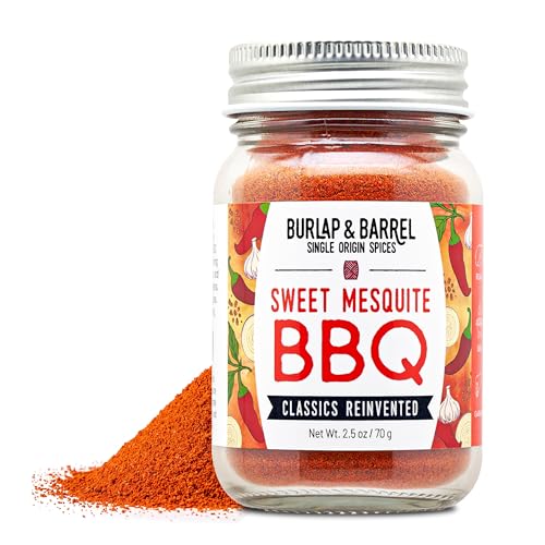 Burlap & Barrel Sweet Mesquite BBQ Seasoning – Smoky-Sweet BBQ Blend with Wild Mesquite, Panela Sugar