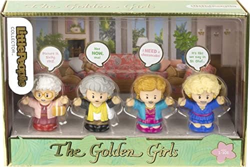 Little People Collector The Golden Girls TV Show Special Edition Set for Adults & Fans, 4 Figures in Display Package