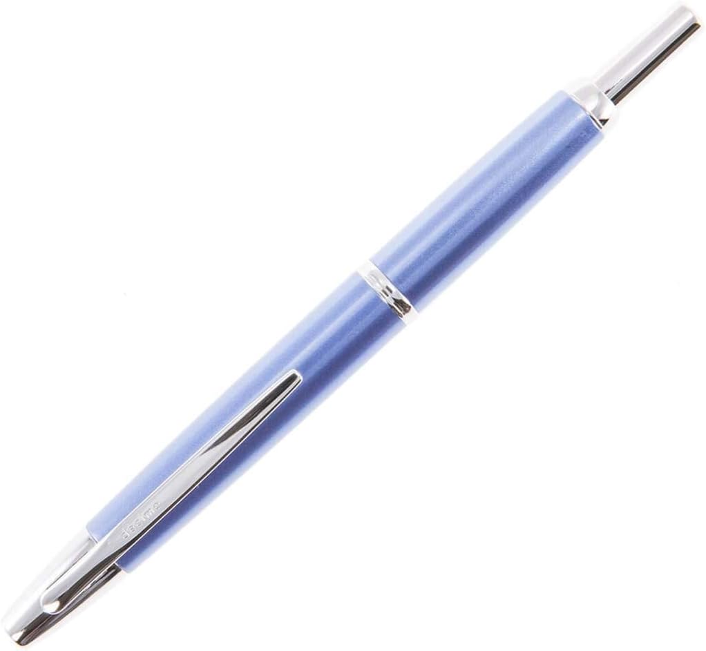 PILOT Vanishing Point Decimo Refillable & Retractable Fountain Pen, Light Blue Barrel with Rhodium Accents, Blue Ink, Extra Fine Nib (65337)