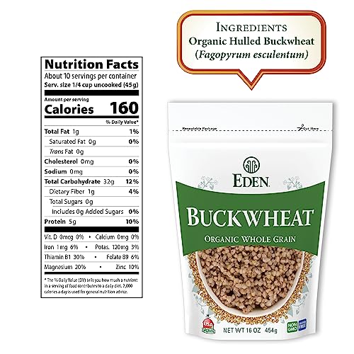 Eden Foods Organic Buckwheat Hulled Whole Grain, 16 OZ
