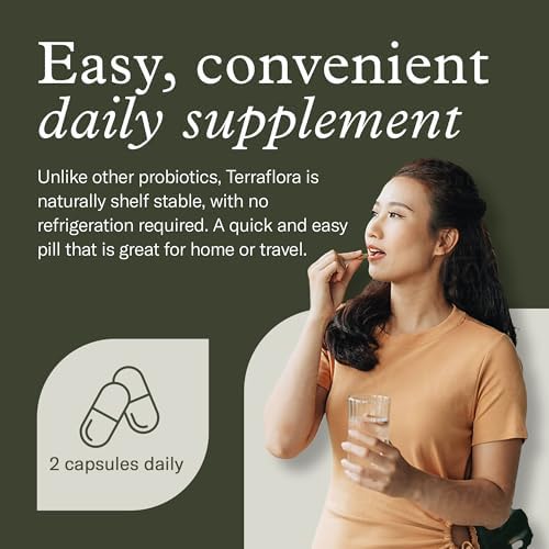 Terraflora Deep Immune Synbiotic, SBO Spore Probiotic, Immune, 60 Ct