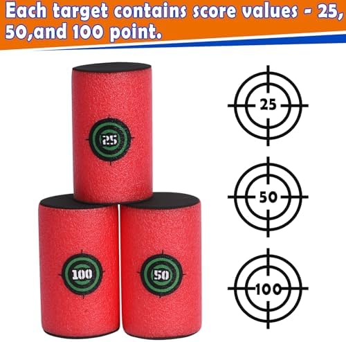 POKONBOY Soft Bullet Target, EVA Bullet Dart Target Compatible with Nerf Blasters Guns
