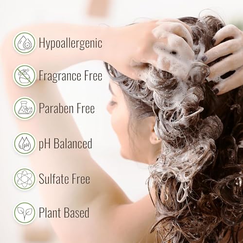 Natural Hydrating Conditioner for Dry & Itchy Scalp - Sulfate Free Dandruff Moisturizing Conditioner with Aloe Vera & Manuka Honey - for Oily Hair & Curly hair - Help Hair Growth with Coconut Oil