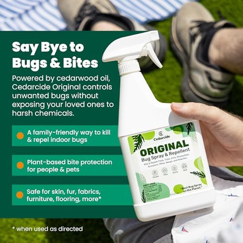 Cedarcide Original Bug Spray | Repel & Kill Fleas, Ticks, Mosquitoes, Mites, Ants & Chiggers | for use on People