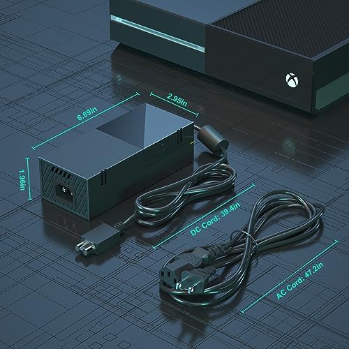 Ponkor Power Supply for Xbox One, AC Cord Replacement Power Brick Adapter 100-240V Compatible with Xbox One 360