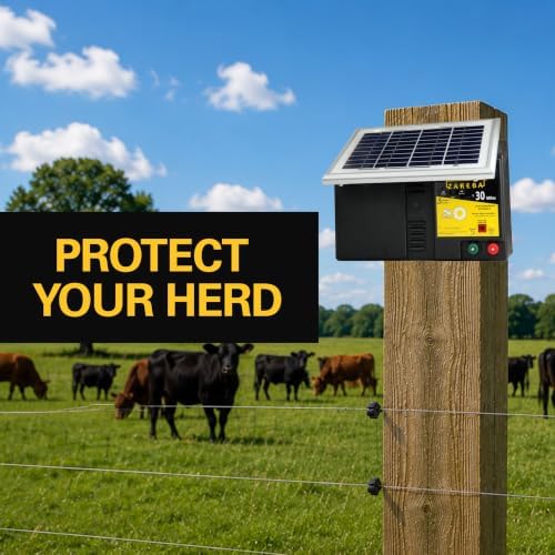 Zareba ESP30M-Z 30-Mile Solar-Powered Low-Impedance Electric Fence Charger