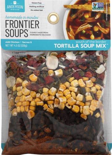 Frontier Soups Homemade In Minutes Soup Mix, South of The Border Tortilla, 4.5 Ounce