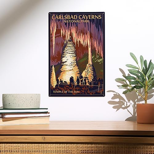 Lantern Press 10x15 Inch Wood Sign, Ready to Hang Wall Decor, Carlsbad Caverns National Park, New Mexico, Painterly, Temple of the Sun