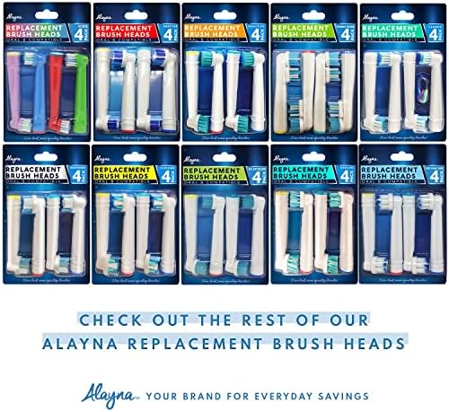 Alayna Assorted Brush Heads Compatible with Oral-B, 16 Pack