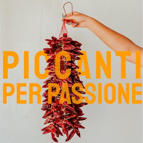 TUTTOCALABRIA Dried Whole Calabrian Chili Peppers, Dry Pepper on Stem, 20 g