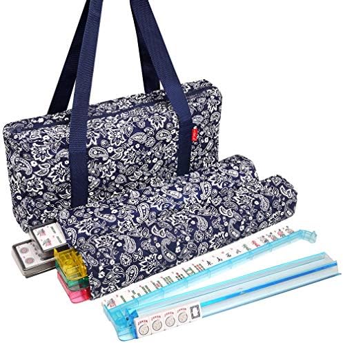 Linda Li New! - American Mahjong Set 166 Premium White Tiles, 4 All-in-One Rack/Pushers