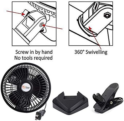 TN TONNY Convertible 6-Inch Desk & Clip on Fan, Two Quiet Speeds, Household Table Clip on Fans AC Personal Desktop Fans with 6 Feet Cord