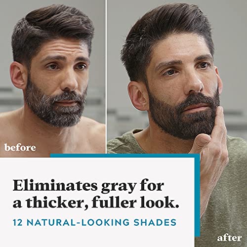 JUST FOR MEN Mustache & Beard Dye, Keratin, Light Brown M-25 (1 Pack) | Mustache & Beard color light brown designed for facial hair to instantly eliminate gray. Enhanced with keratin & biotin.