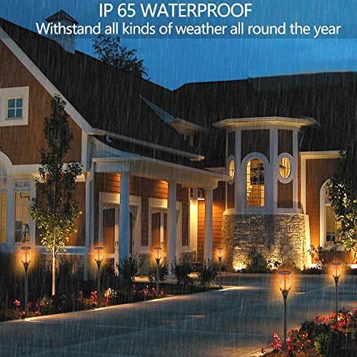 Aityvert Upgraded Larger Solar Torch Lights, Waterproof Outdoor Dancing Flames Light, Flickering Flames Garden Lights, Landscape Decoration Pathway Patio Lights 43" 96 LED (4 Pack)