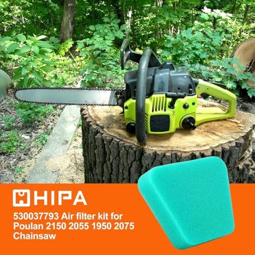 Hipa 530037793 Air Filter for Poulan 2150 2375 1950 2055 1950 2050 2075 2175 2250 2450 2550 220 225 230 260 Pro Chainsaw Parts Primer Bulb Spark