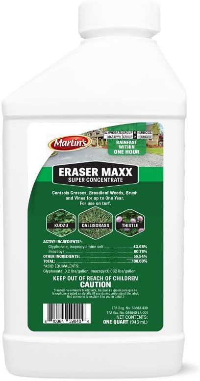Control Solutions 82002488 1 Quart Eraser Max Super Concentrated Herbicide Weed Killers