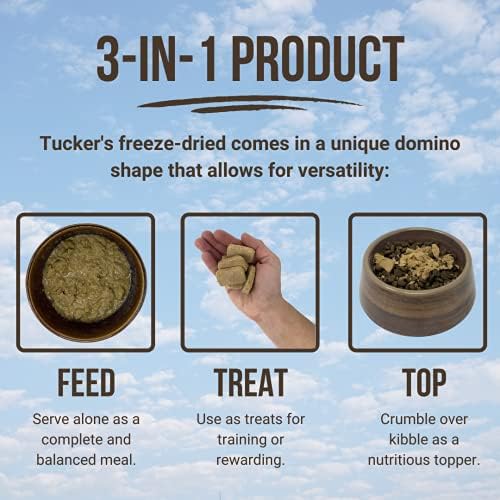 Tucker's Raw Frozen Freeze Dried Raw Dog Food, Turf & Surf Formula 14oz