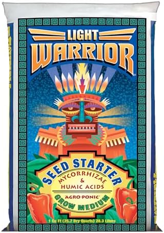 FoxFarm Light Warrior Seed Starter Growing Medium, 1cu ft - Beneficial for Seed Germination and Root Development, Indoor/Outdoor Cultivation - Ideal Nutrition for Plant Seedlings