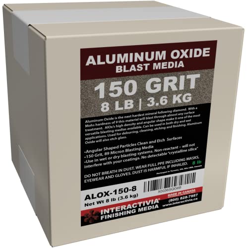 #80 Aluminum Oxide - 8 LBS - Medium Sand Blasting Abrasive Media for Blasting Cabinet and Blasting Guns.