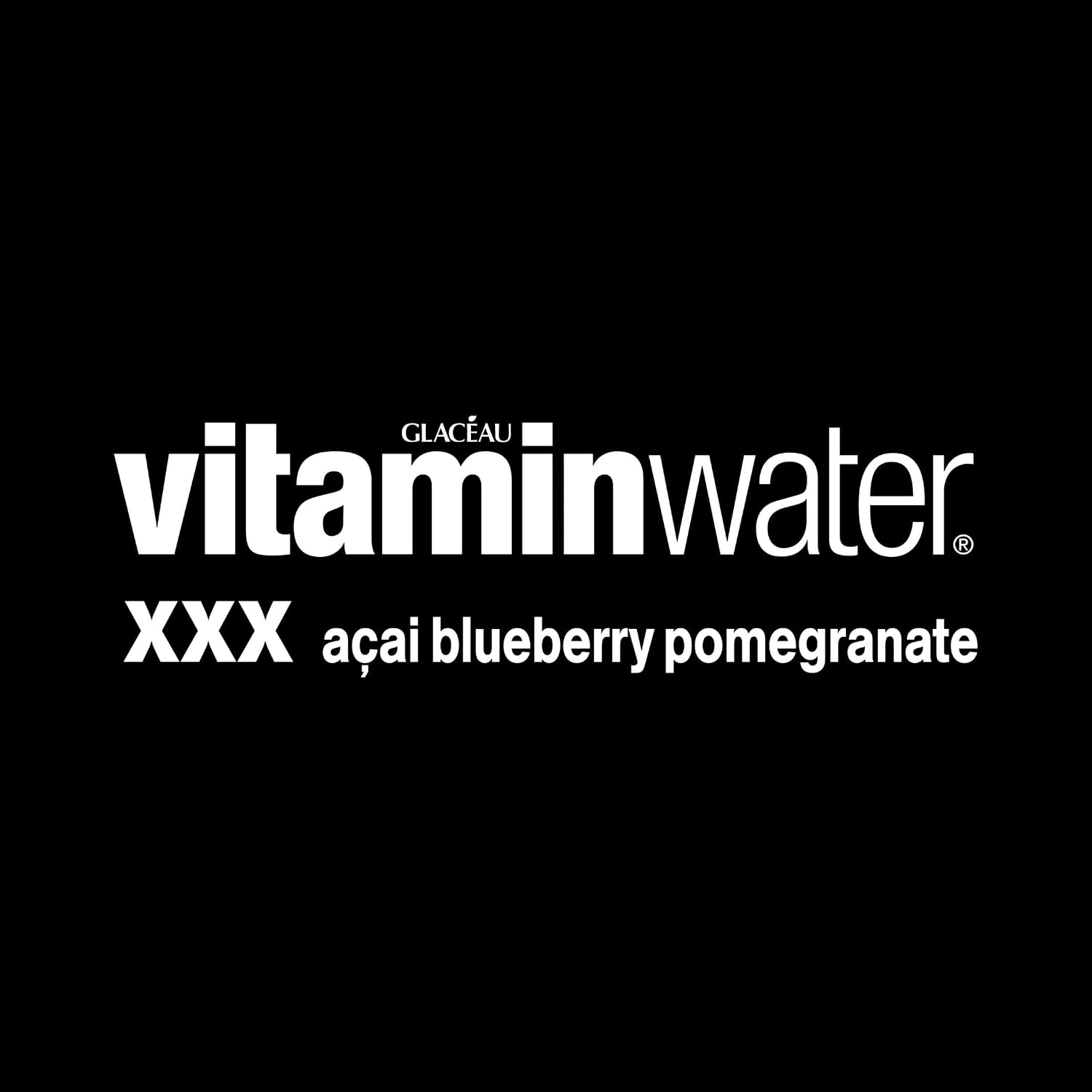 vitaminwater XXX Acai-Blueberry-Pomegranate, Flavored Water Beverage, 16.9 fl oz Bottles, 6 Pack