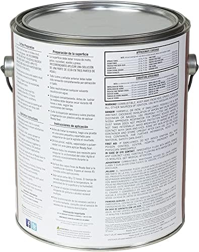 Ready Seal Stain & Sealer for Wood, Outdoor Deck and Fence - All-in-One Exterior Wood Stain and Waterproofing Sealant – Easy to Apply, No Back Brushing Needed, with UV Protection - 1 Gallon, Pecan
