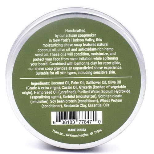 Taconic Lavender Natural Shaving Soap Puck, Rich Lather | Calming lavender aroma pairs with moisturizing natural oils to build rich protective lather for a comfortable wet shave.