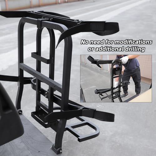 Roykaw Upgraded Golf Cart Rear Seat Bag Holder Universal Compatible with EZGO/Club Car/Yamaha, Golf Cart Rear Seat Bag Rack