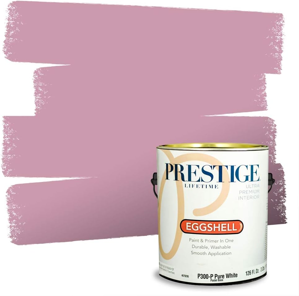 PRESTIGE Paints Exterior Paint and Primer In One, 1-Gallon, Satin, Comparable Match of Sherwin Williams* Grandeur Plum*