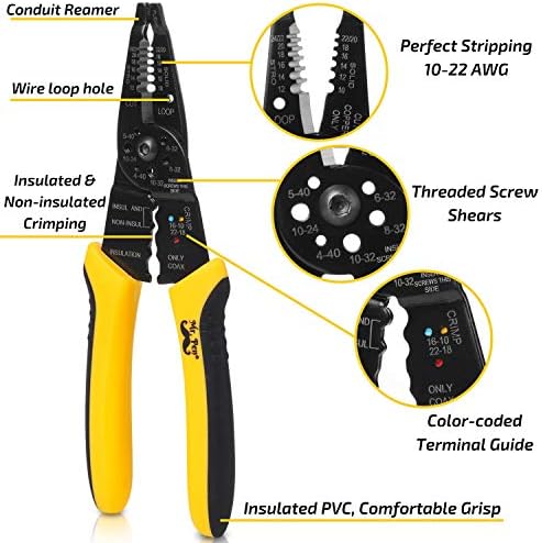 Mr. Pen- Wire Stripper, 8 inch, Wire Cutter, Wire Stripper Crimper
