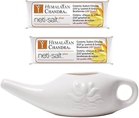 Himalayan Chandra Porcelain Neti Pot with 30 Sachets